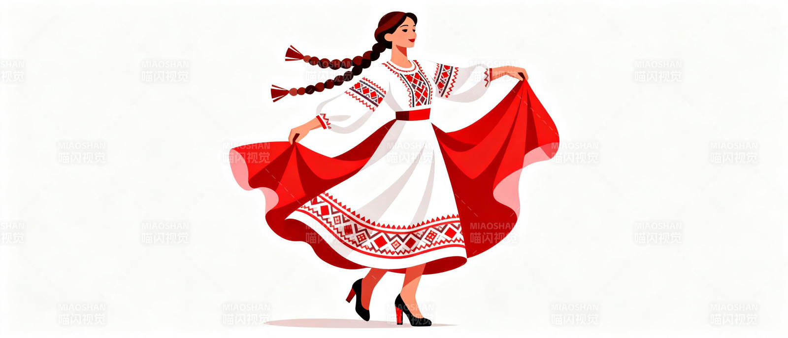 传统舞者翩翩起舞图片