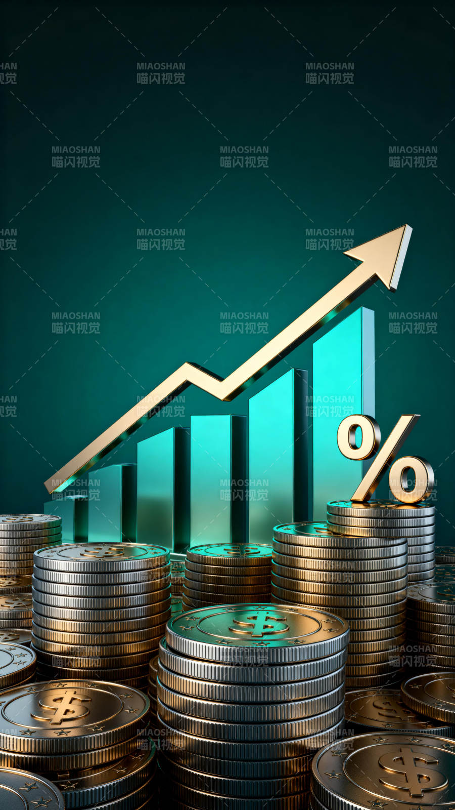 财富增长趋势图图片