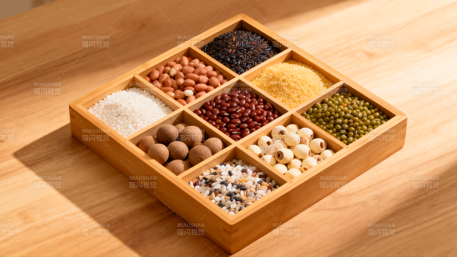 腊八节五谷杂粮展示盒图片