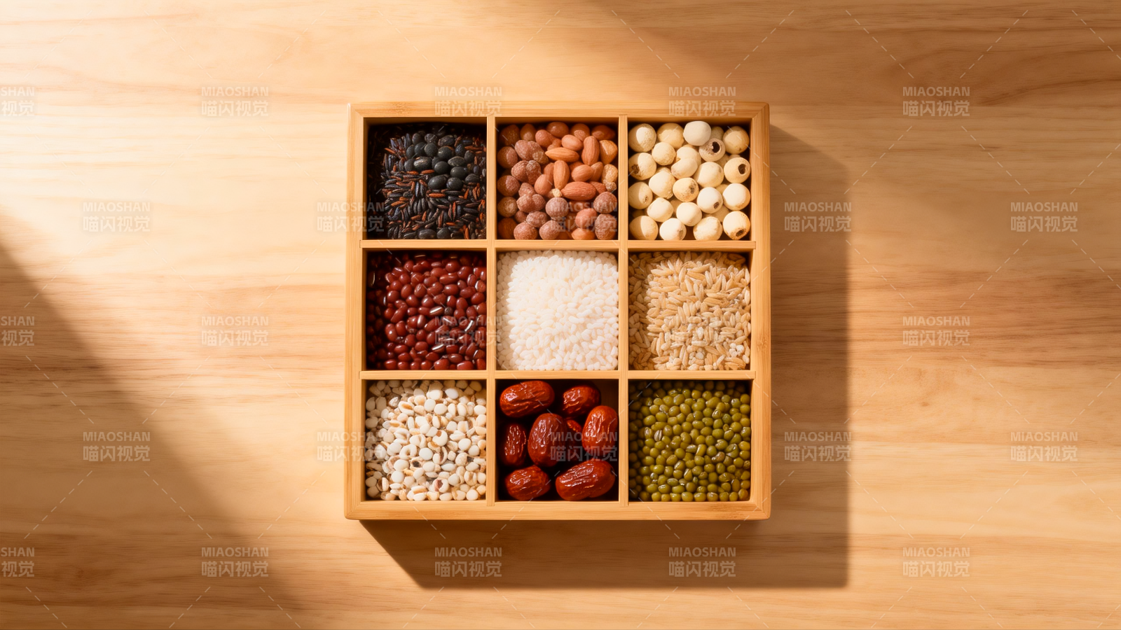 腊八节九宫格杂粮展示图片
