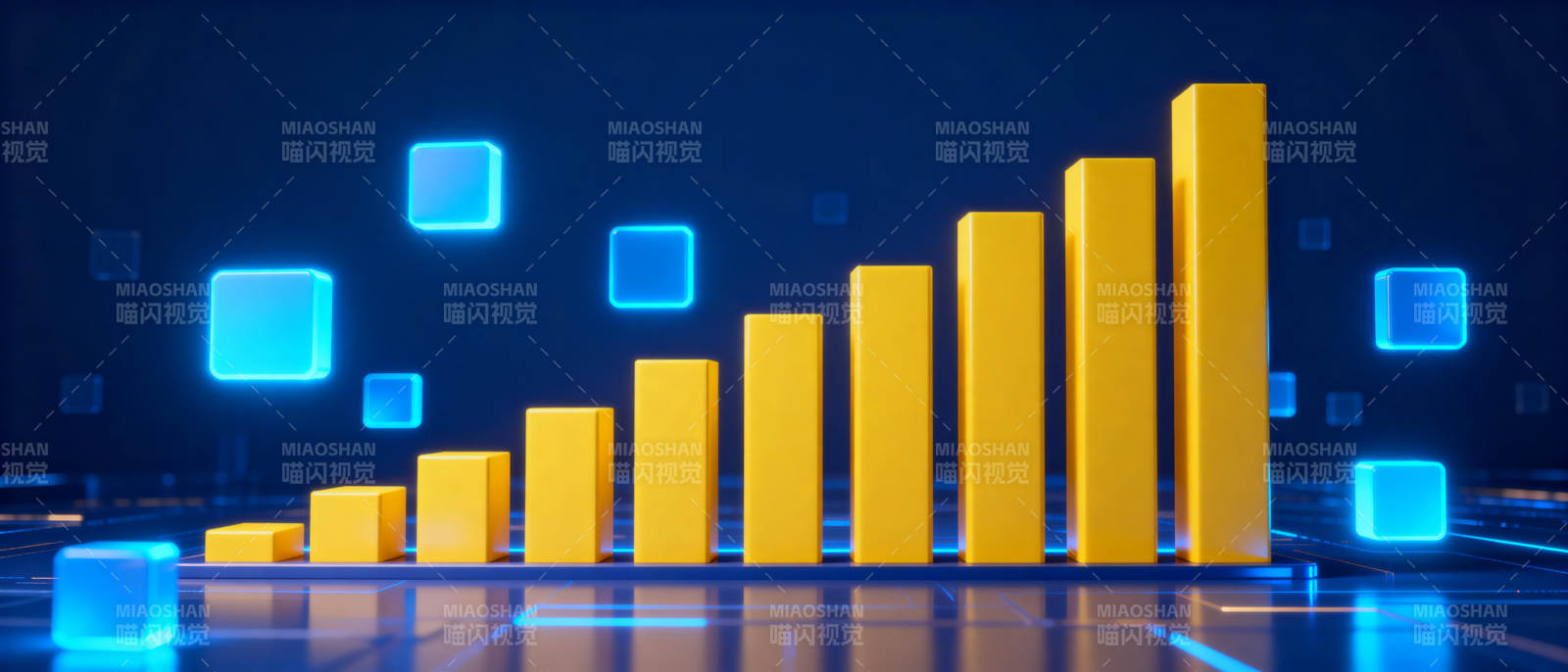 数据增长趋势图图片