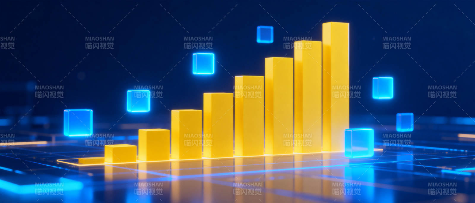 数据增长趋势图图片