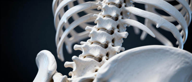 人体脊椎结构特写图片