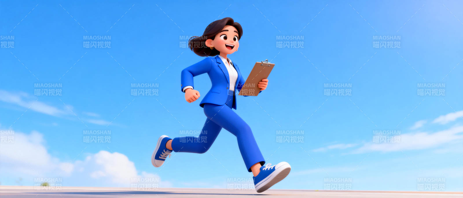 奔跑的职场女性图片