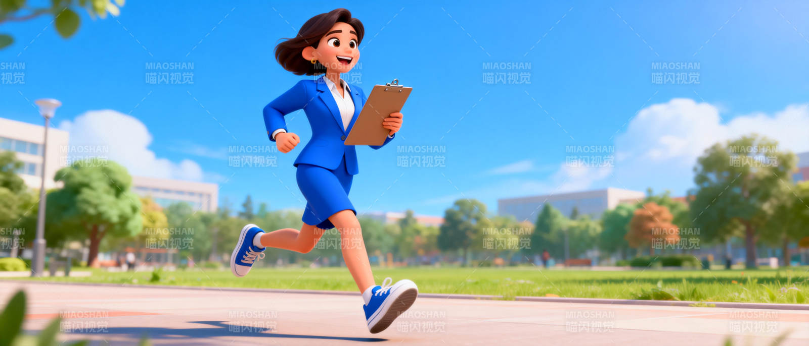 奔跑的职场女性图片