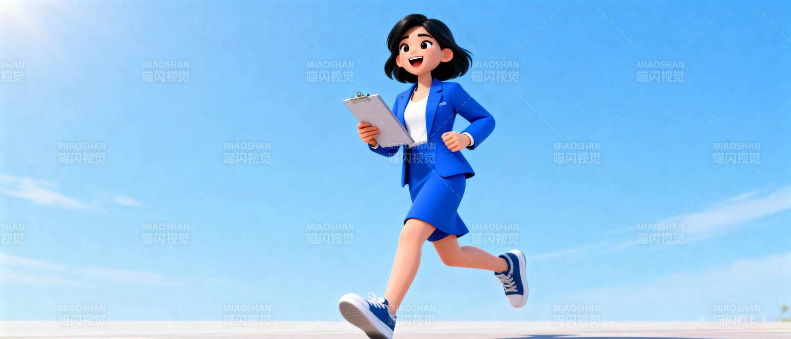 奔跑的职场女性图片