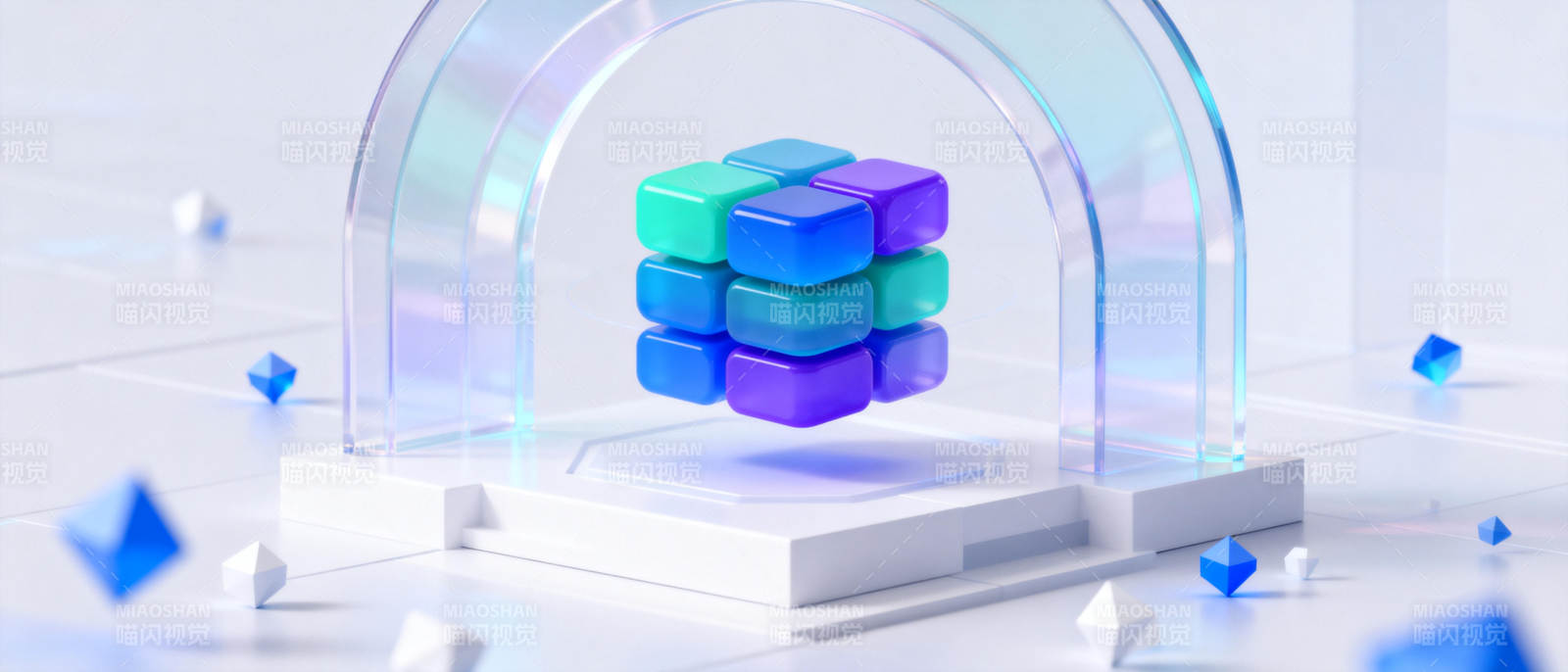 炫彩立方体展示图片