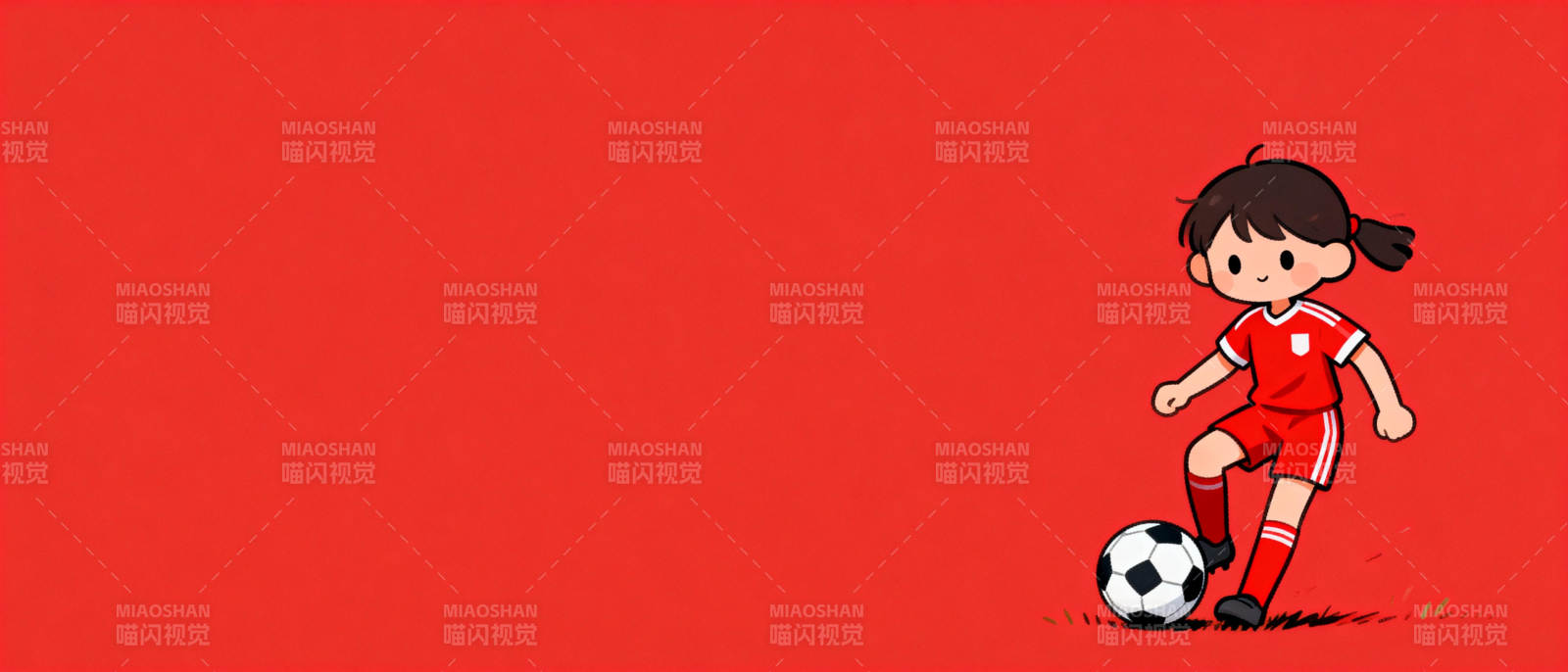 小女孩踢足球图片