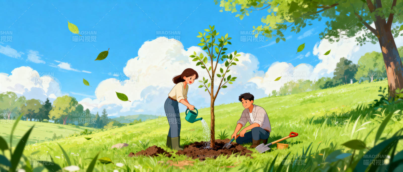 种树护绿 共筑美好图片