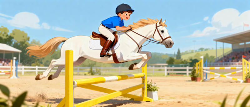 骑手飞跃障碍图片
