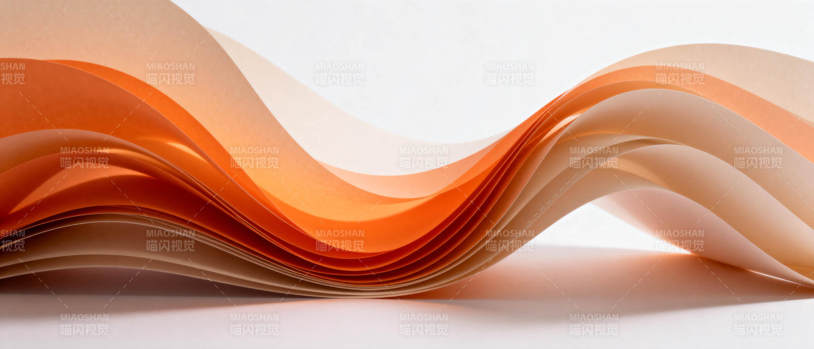 橙色波浪艺术图片
