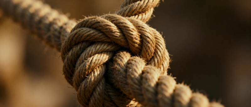 绳结特写图片