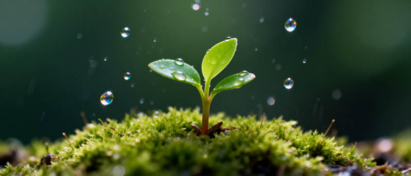 嫩芽破土 生机盎然图片