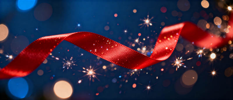 星光红绸飘舞图片