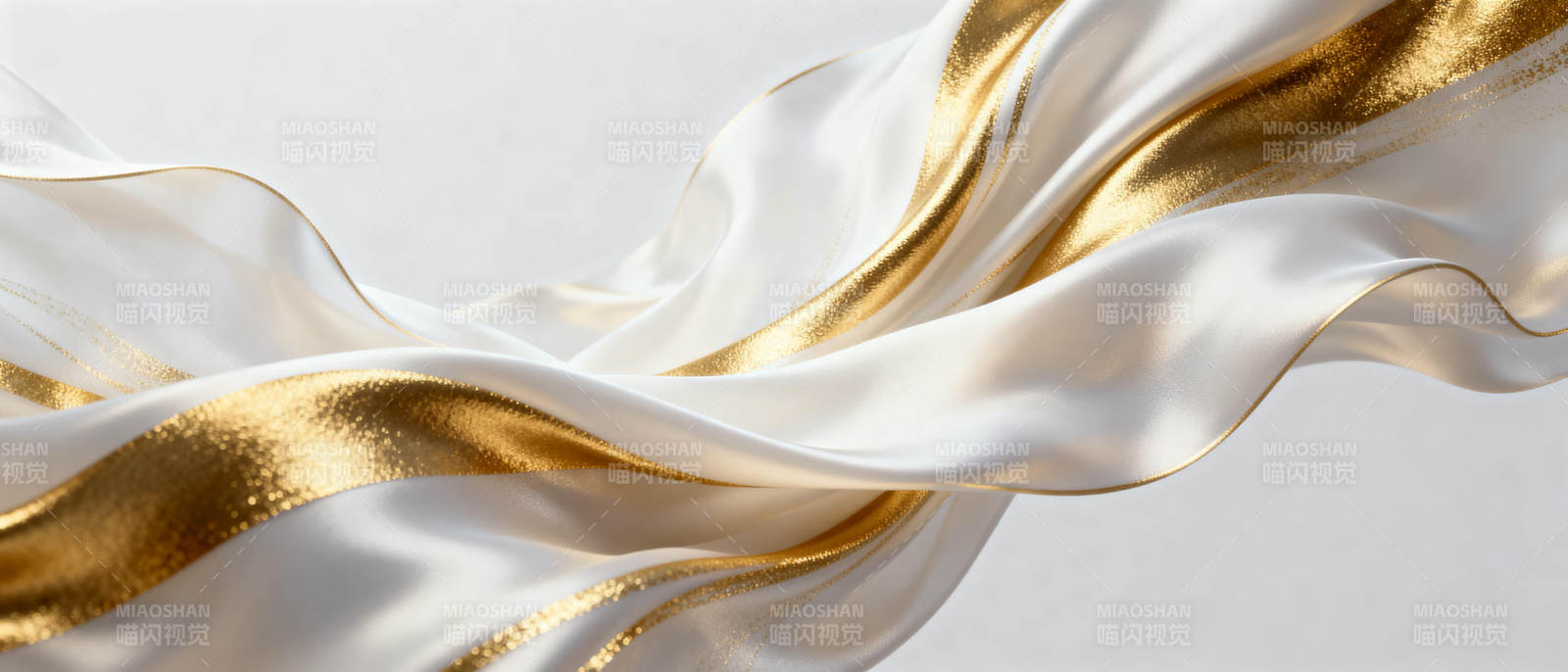 金丝白绸飘逸图片
