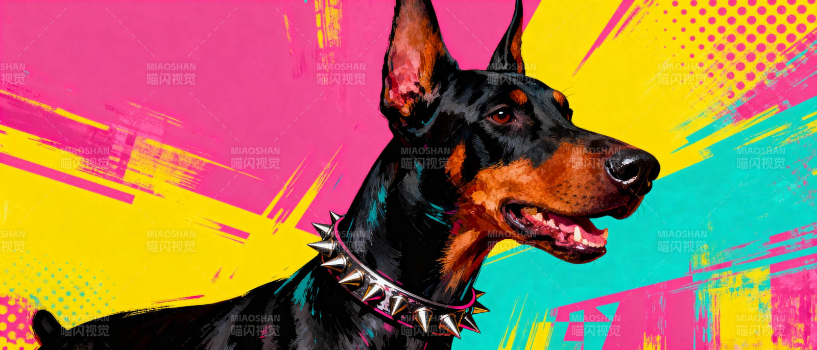 炫彩杜宾犬图片