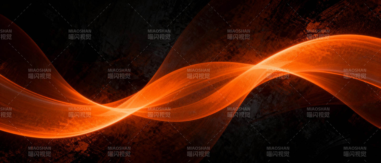 橙色光波流动图片