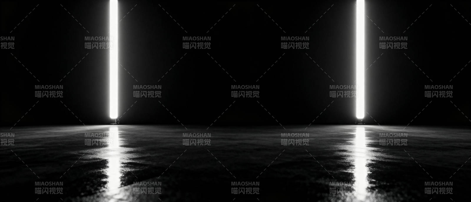 双光柱夜景图片