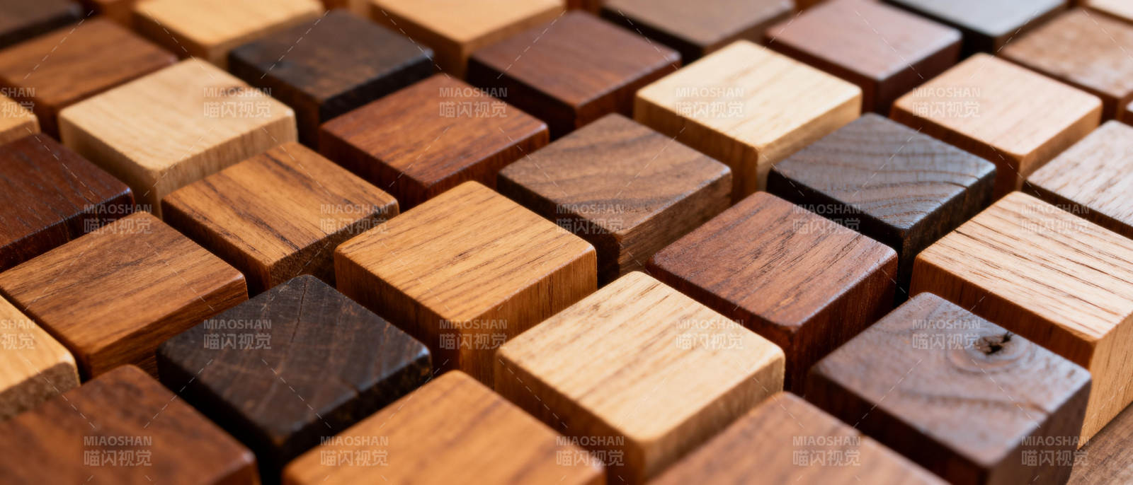 木质方块拼接艺术图片
