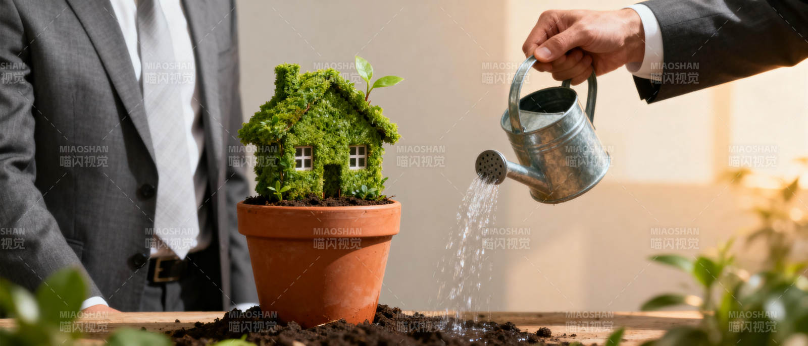 浇灌绿色家园图片