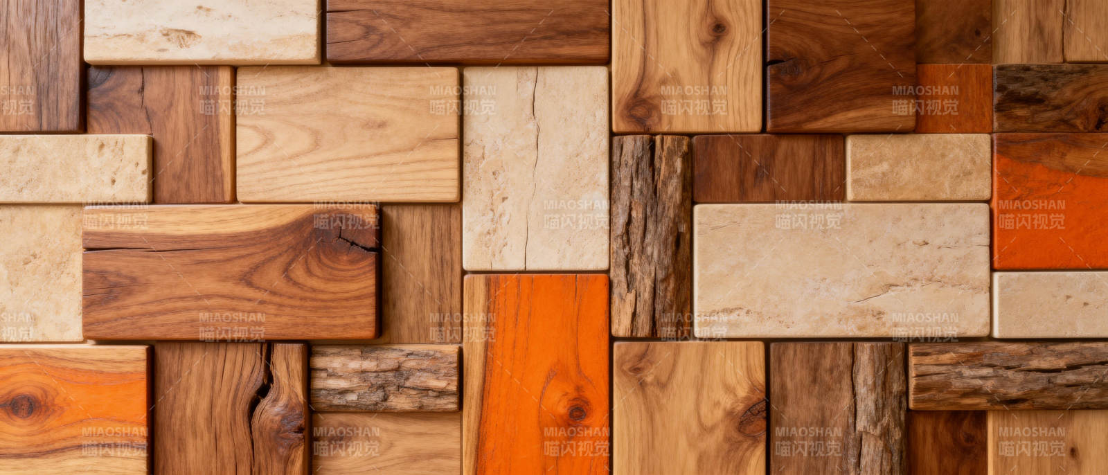 木质拼贴艺术图片