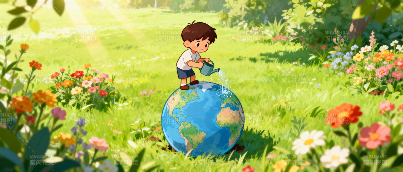 浇灌地球 守护自然图片