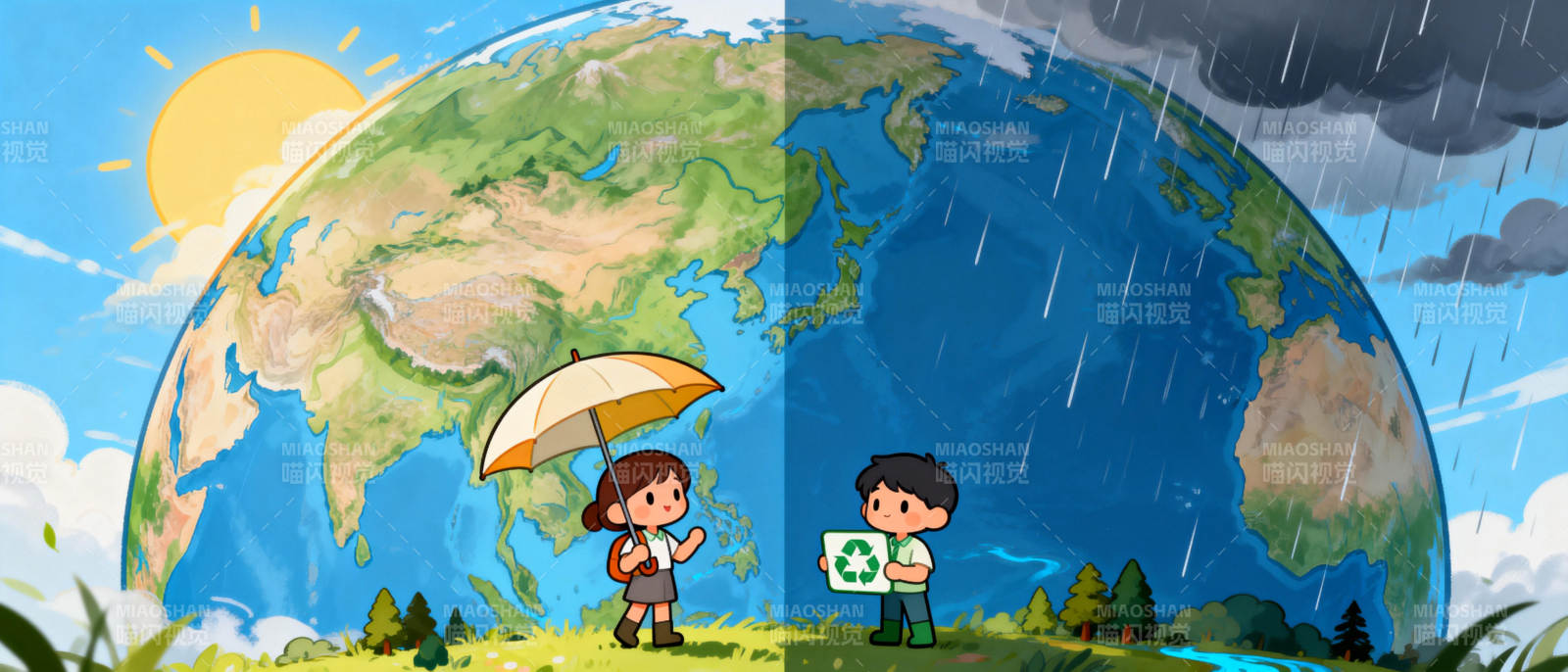 地球气候对比图图片