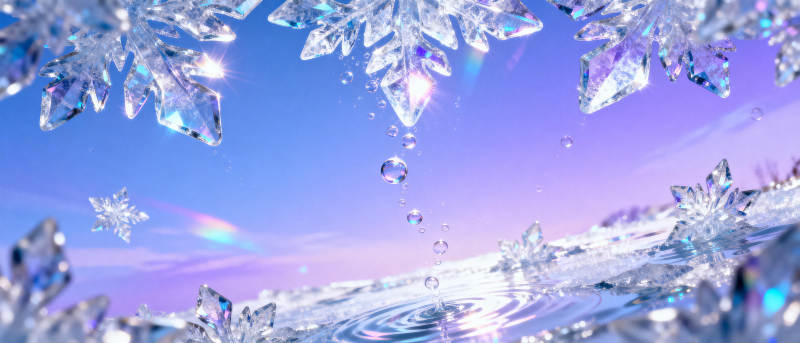 晶莹雪flake图片