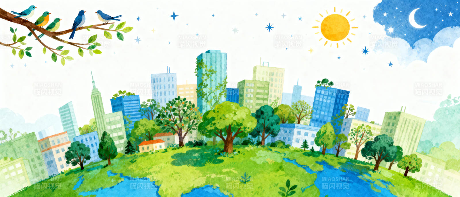 城市绿洲 生机盎然图片