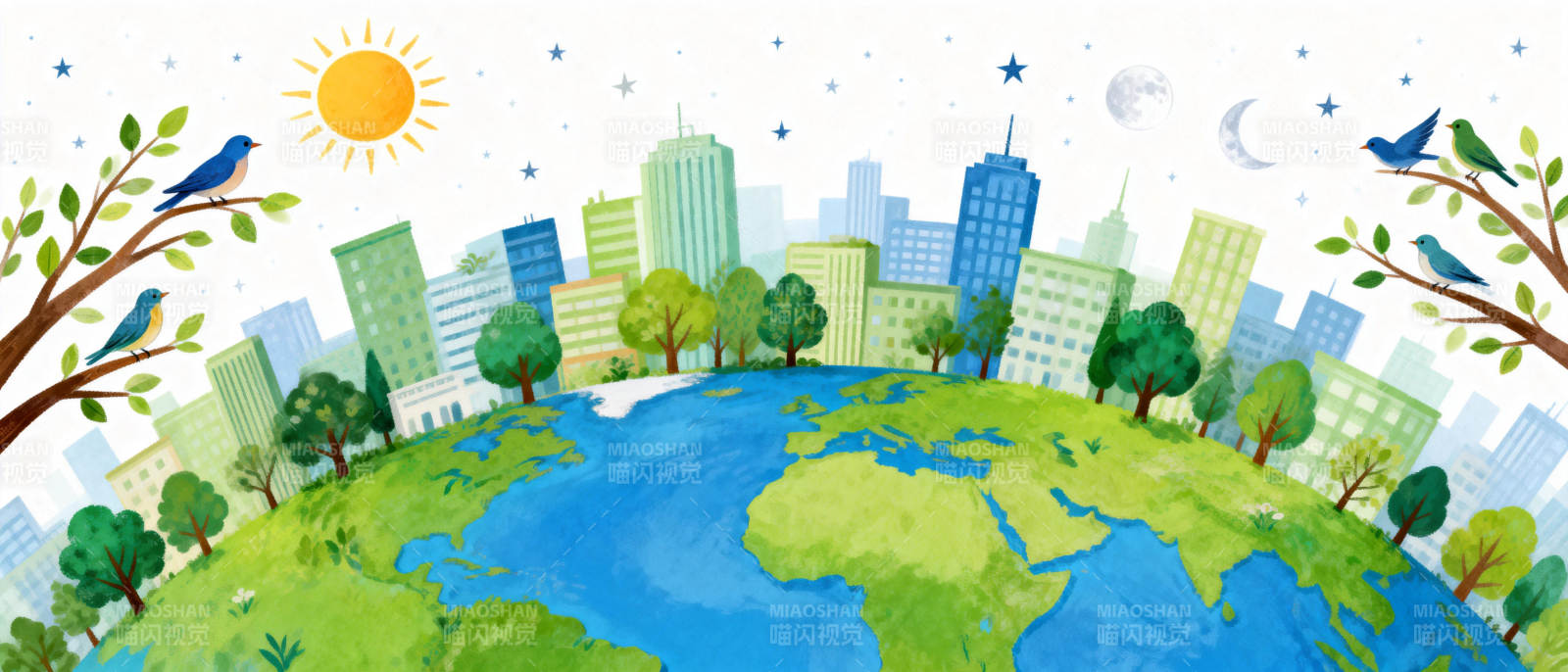 绿色地球 城市共生图片