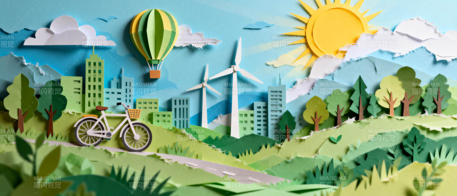 绿色城市风光图片