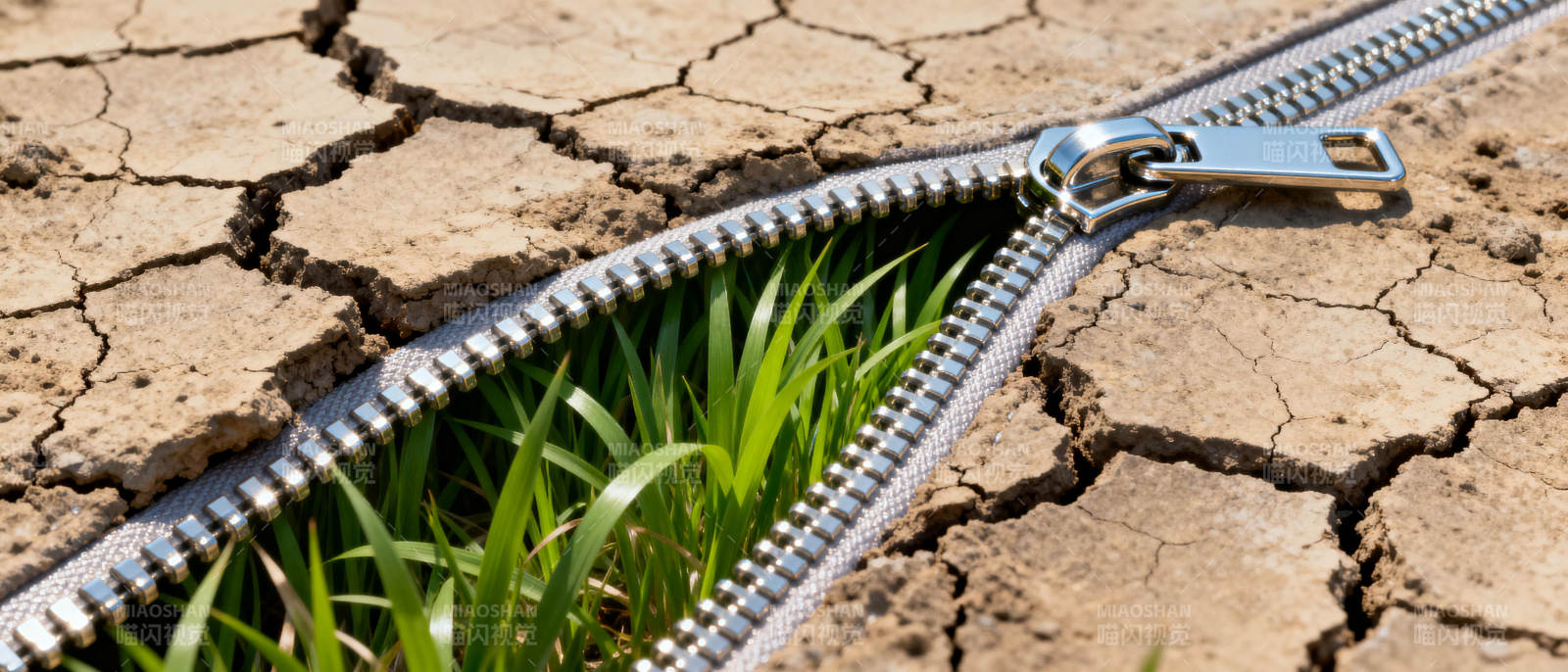 裂土中的绿意图片