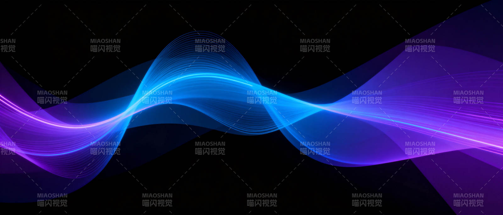 流光溢彩的波浪图片