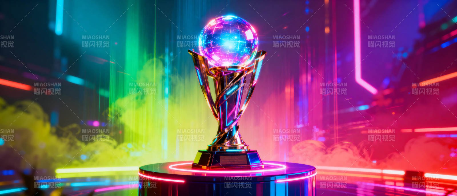 炫彩电竞奖杯图片