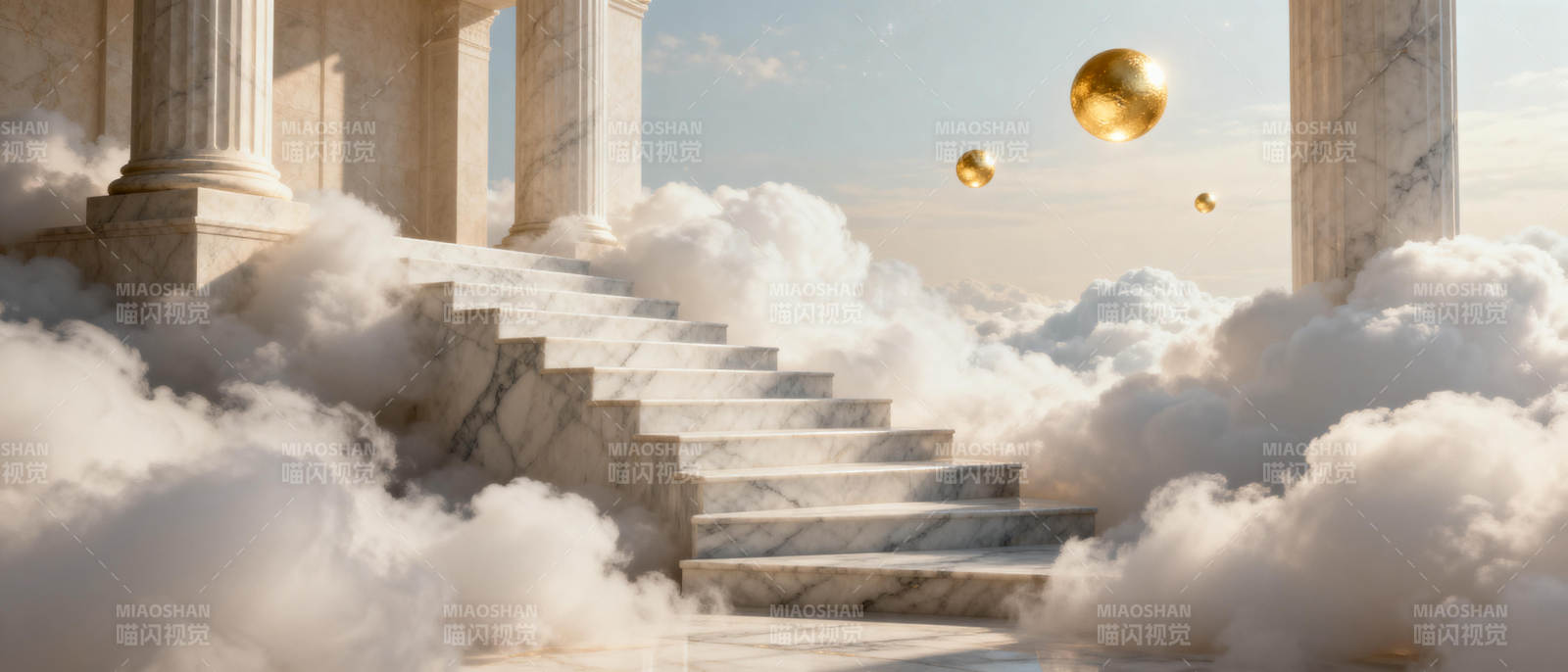 云阶通天 金球悬空图片