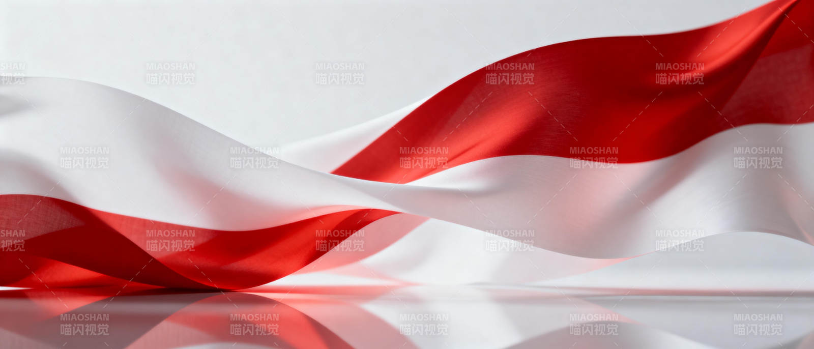 红白飘扬的旗帜图片