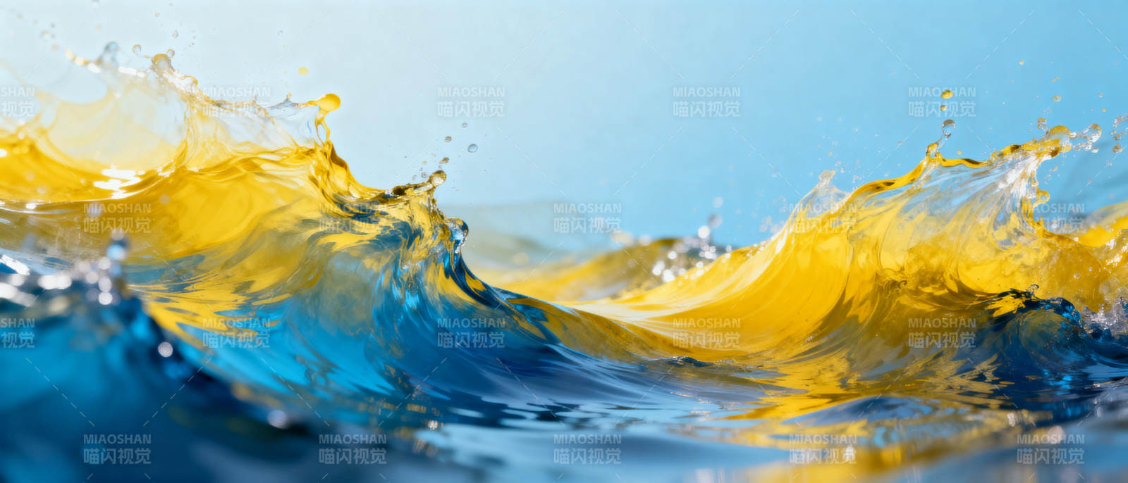 金色浪花跃动图片