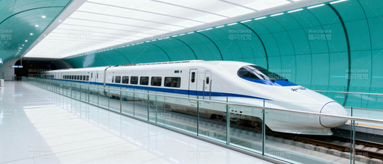 高速列车进站图片