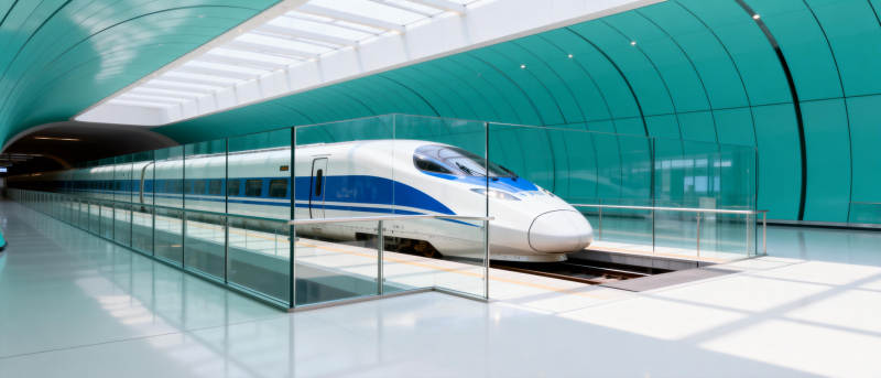 高速列车进站图片