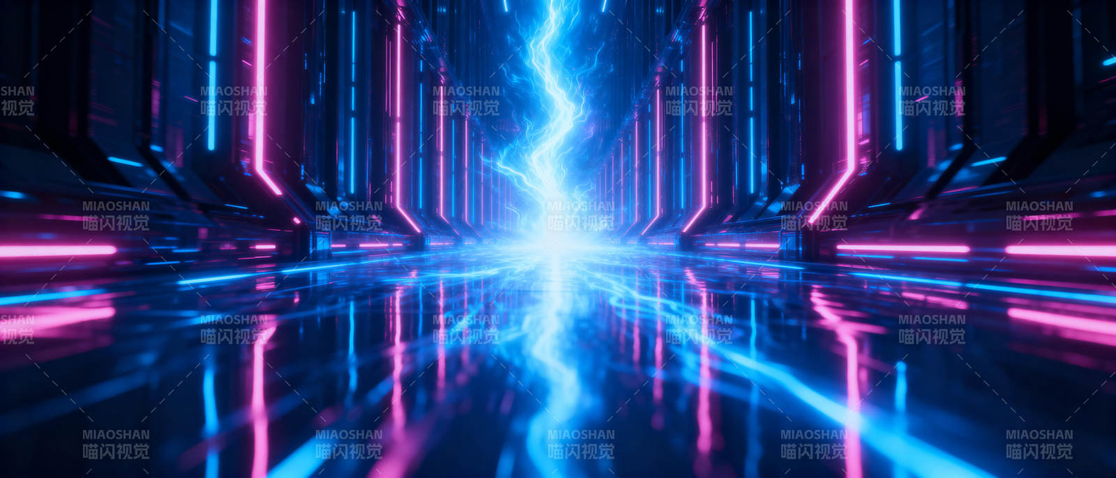 霓虹隧道光效图片