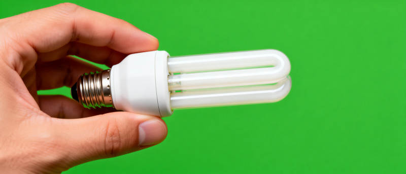 节能灯泡在手中图片