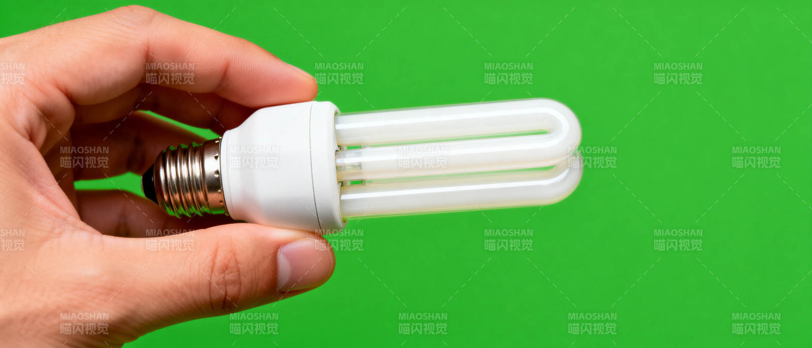 节能灯泡在手中图片