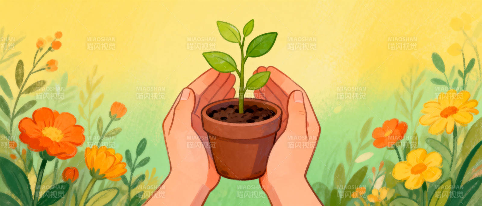 守护新生绿意图片