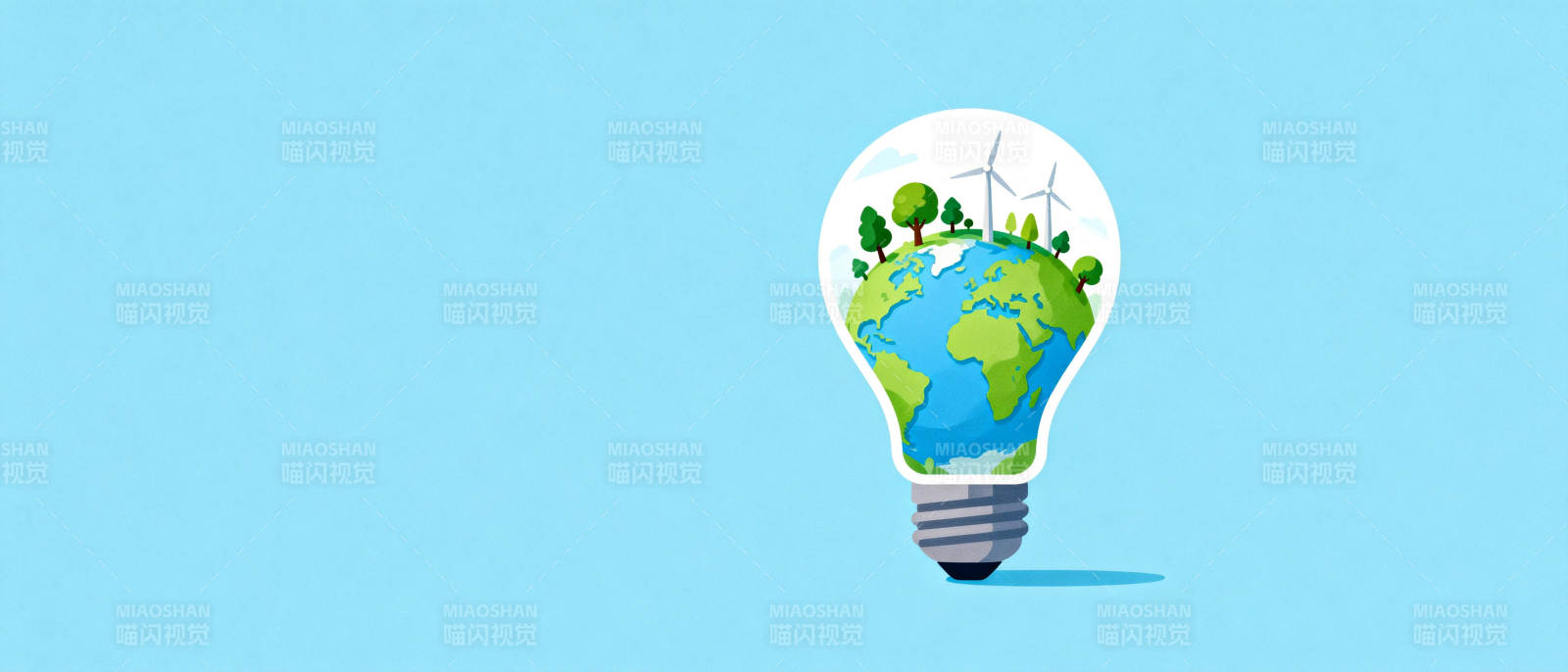 绿色能源点亮地球图片