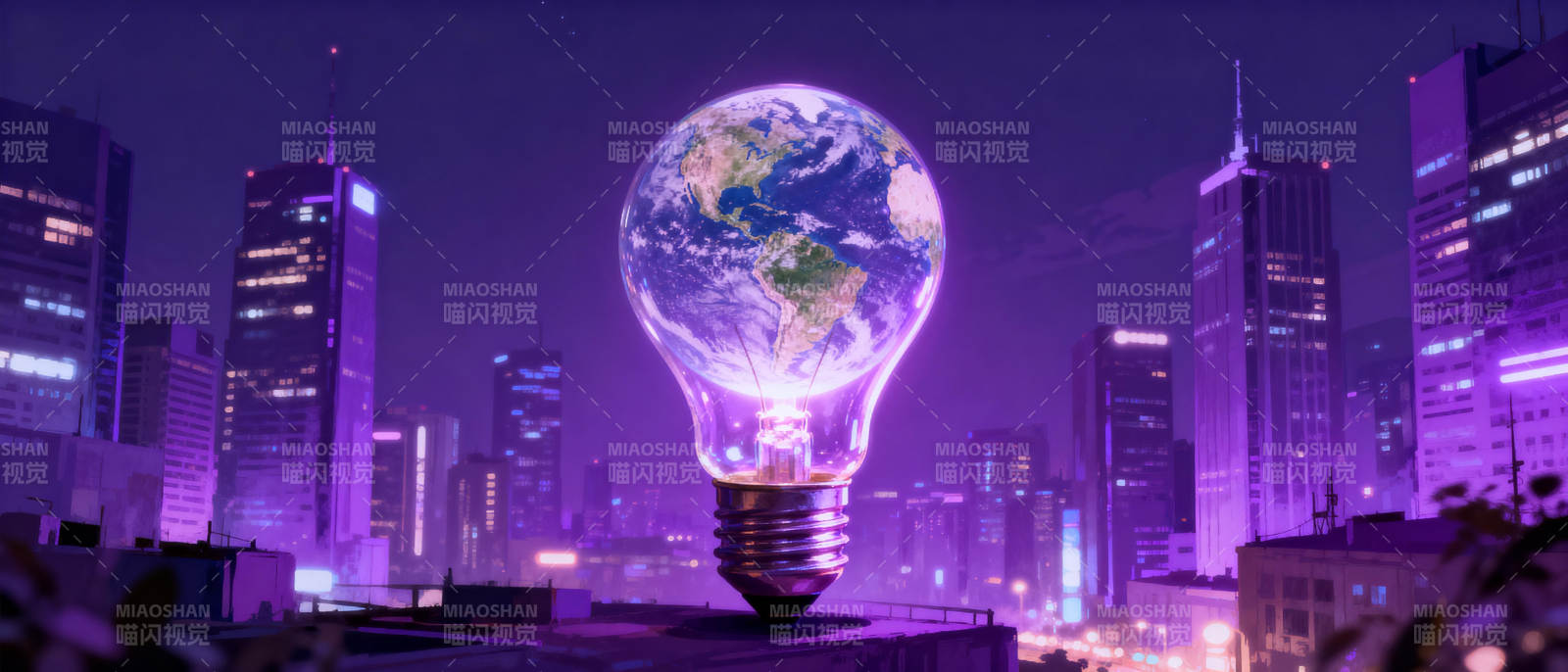 地球灯泡照亮未来图片