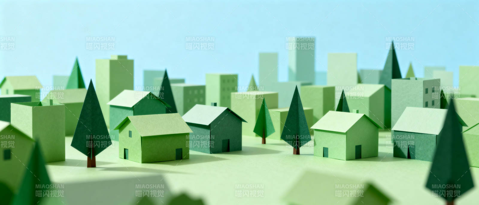 绿色城市模型图片