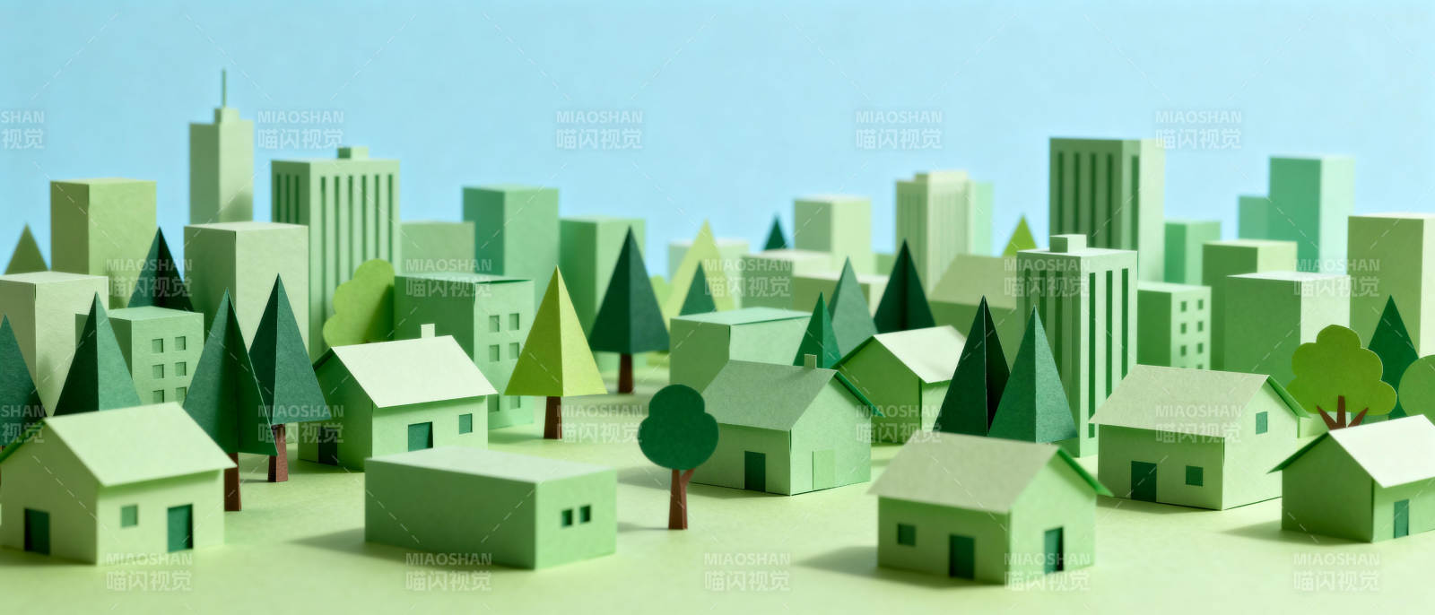 绿色城市模型图片