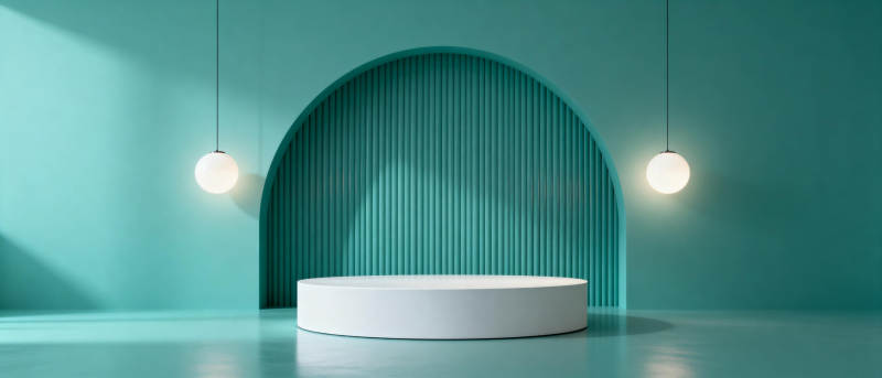 简约现代展示台图片