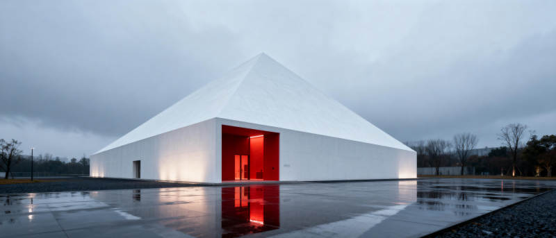 白色金字塔建筑图片