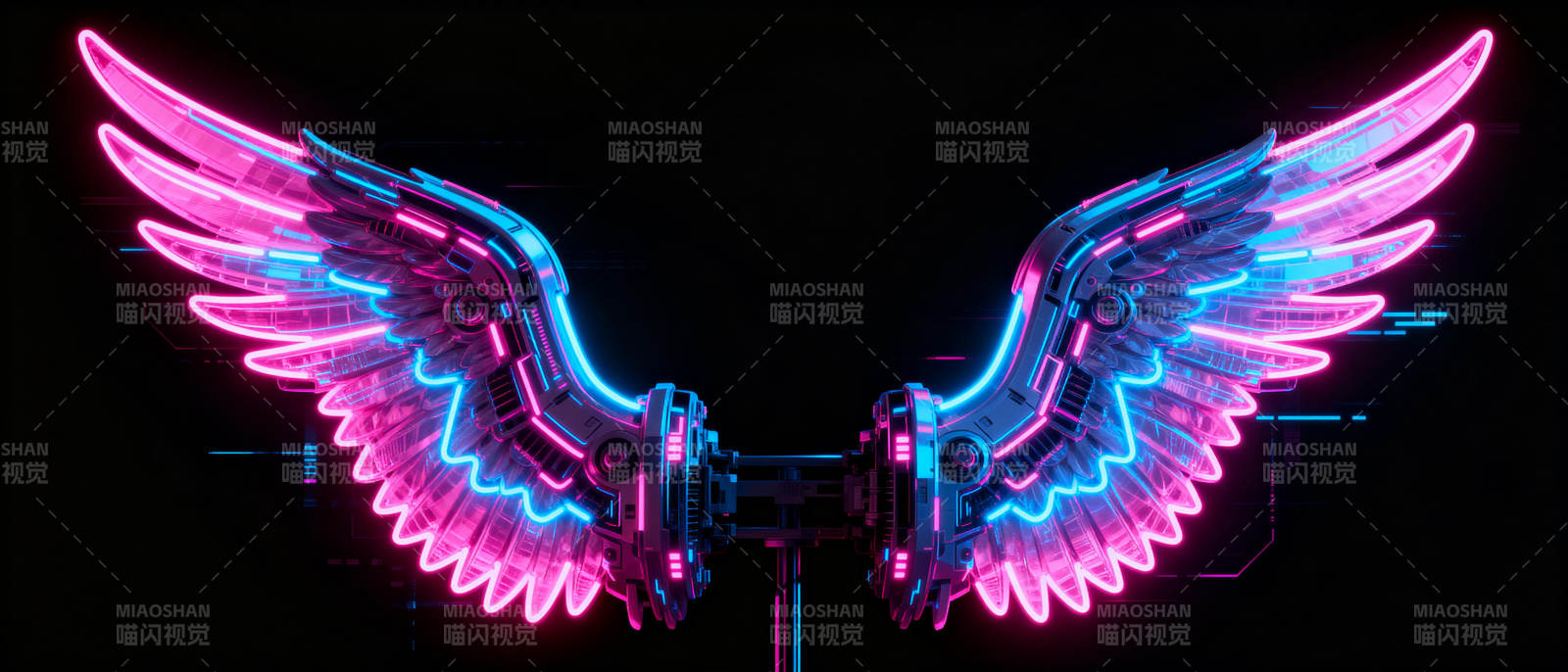霓虹机械羽翼图片
